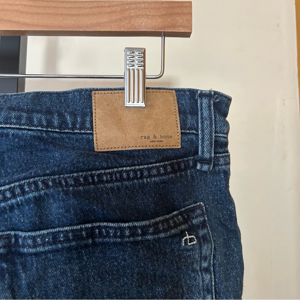 Rag & Bone Harlow Mid-Rise Straight Jeans Teo Blue Denim $248 Size 31 (US 12) - Picture 6 of 8